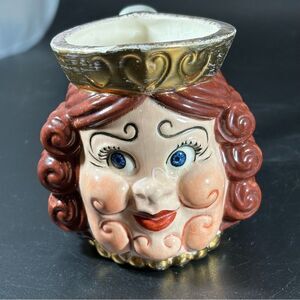 Vintage‎ Queen Ceramic Toby Face Mug Creamer Kleine Co